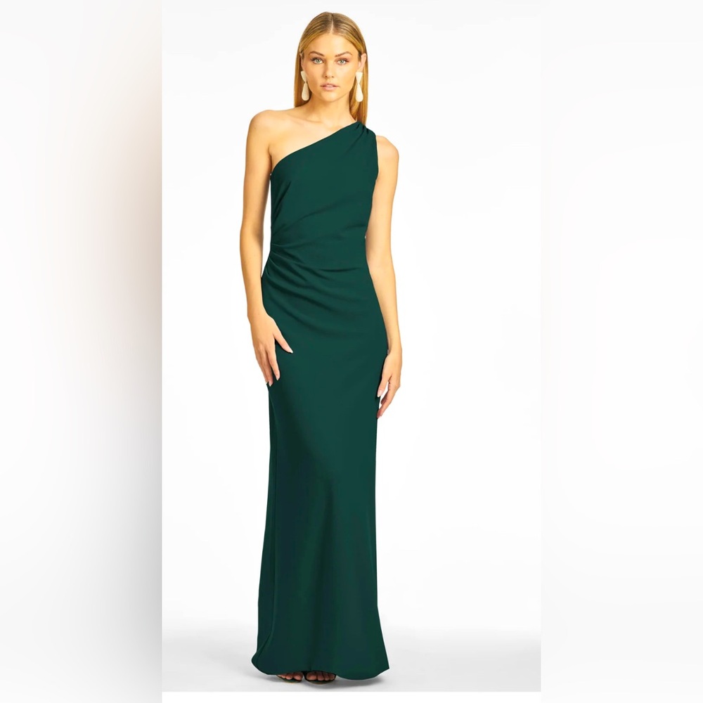 Sachin & Babi Cece 4-Way Stretch Crepe Gown - Emerald